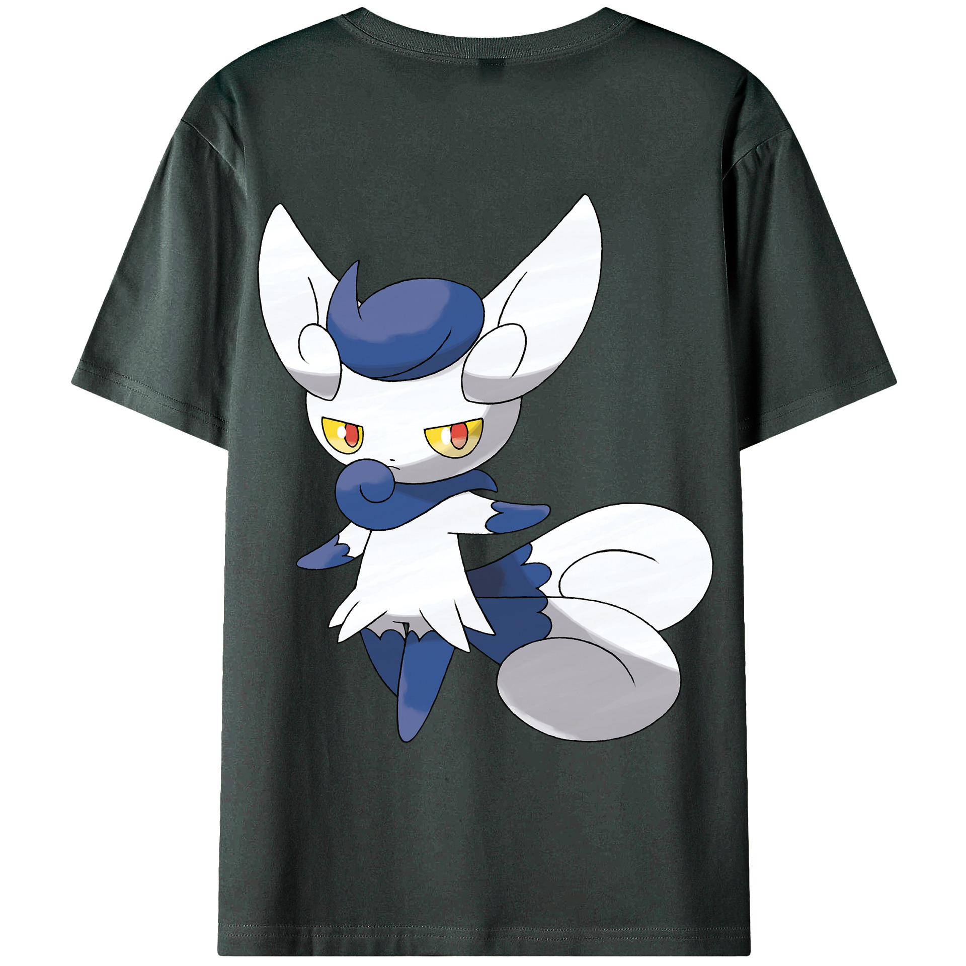 （画像用） ポケットモンスター Pokémon 綿100％ メンズ半袖Tシャツ（バックプリント） 通気性